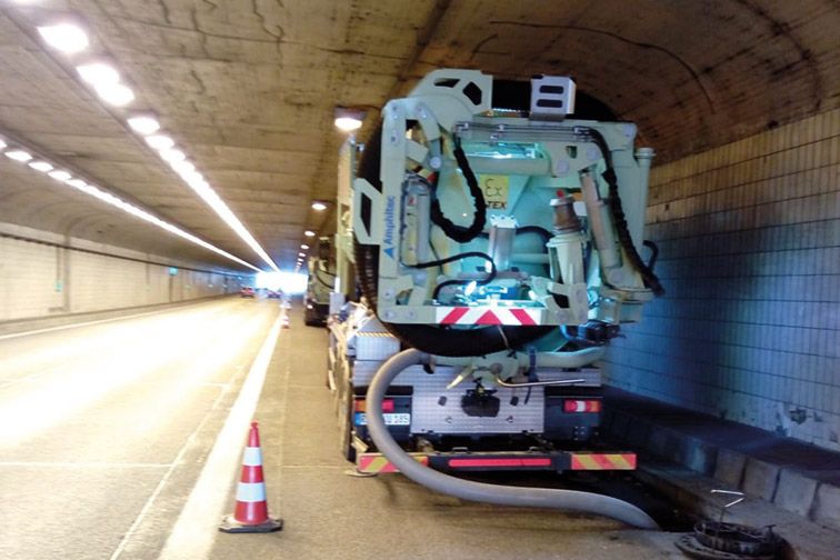 Saugbagger Odenwald - Tunnelbau